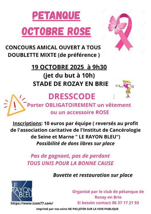 Concours de pétanque en Doublette - Rozay-en-Brie