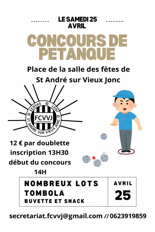 Concours de pétanque en Doublette - Saint-André-sur-Vieux-Jonc