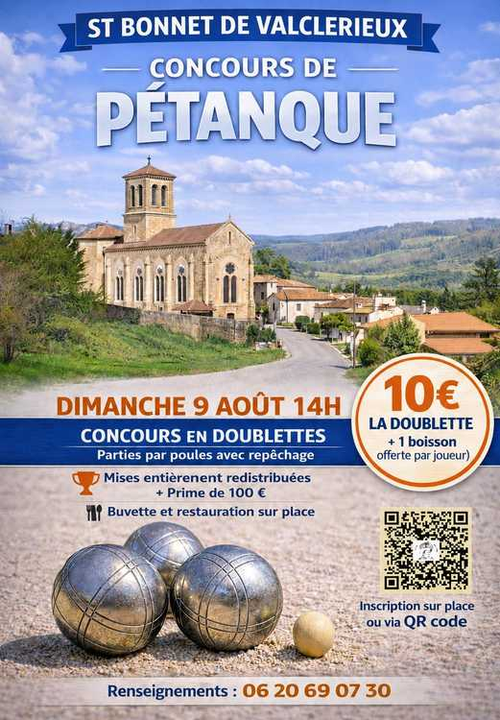 Concours de pétanque en Doublette - Saint-Bonnet-de-Valclérieux