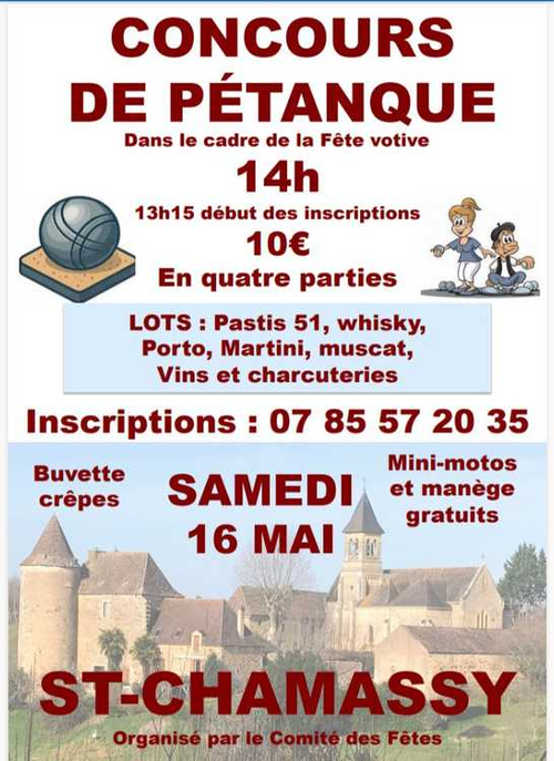 Concours de pétanque en Doublette - Saint-Chamassy