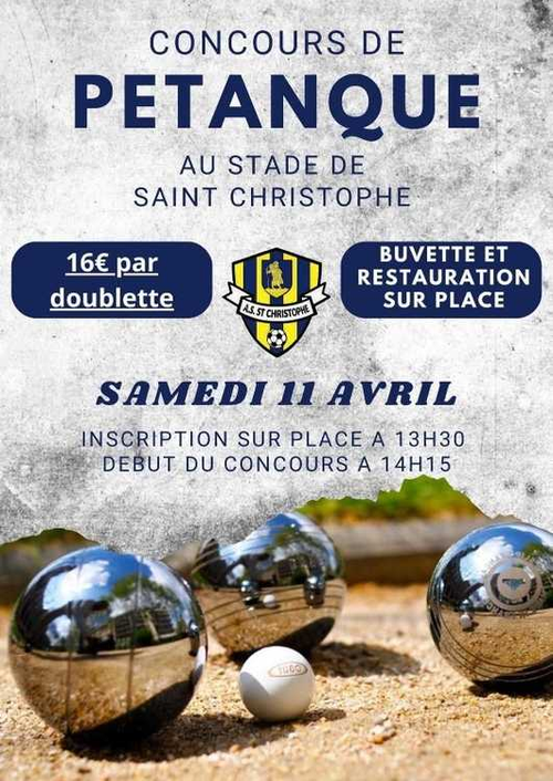 Concours de pétanque en Doublette - Saint-Christophe