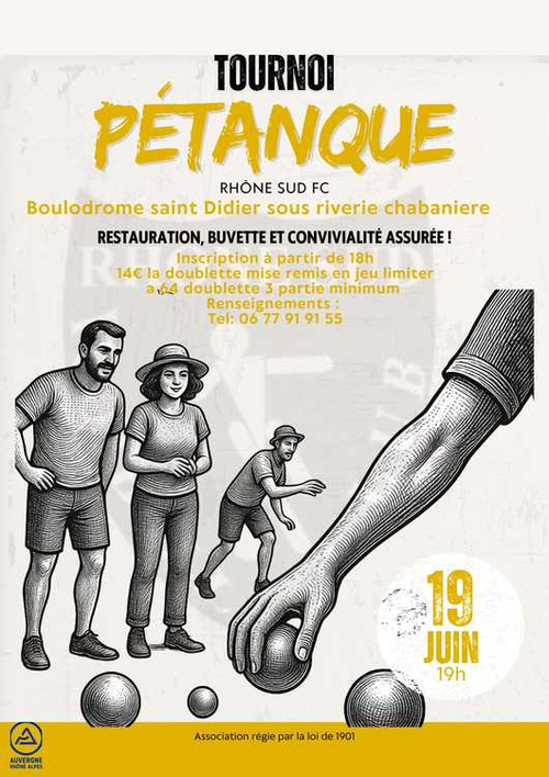 Concours de pétanque en Doublette - Saint-Didier-sous-Riverie