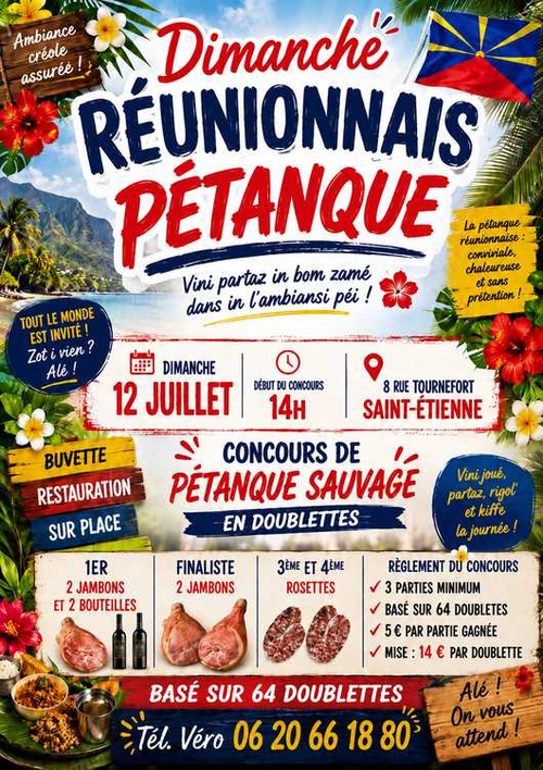 Concours de pétanque en Doublette - Saint-Étienne
