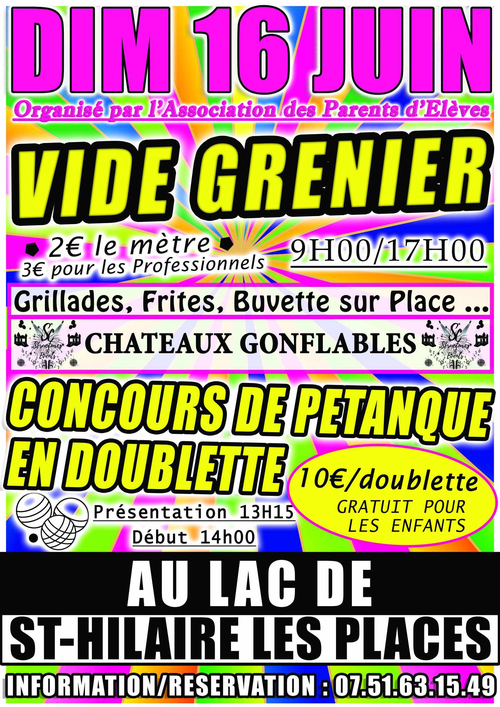 Concours de pétanque en Doublette - Saint-Hilaire-les-Places