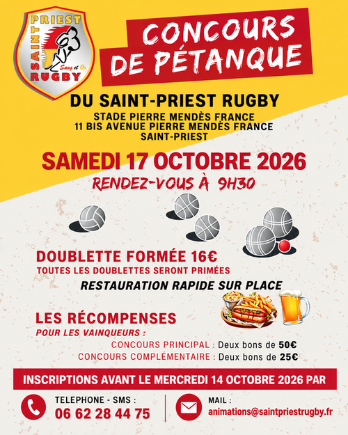 Concours de pétanque en Doublette - Saint-Priest