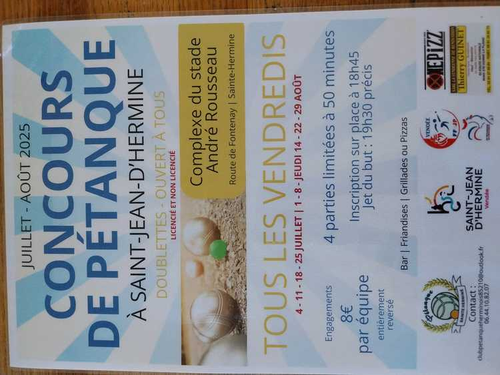Concours de pétanque en Doublette - Sainte-Hermine