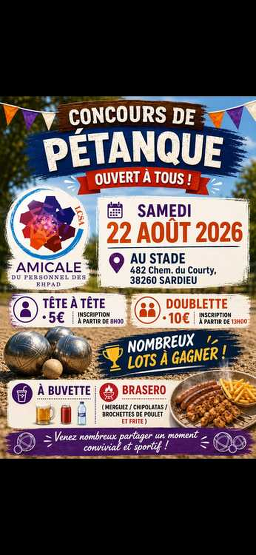 Concours de pétanque en Doublette - Sardieu