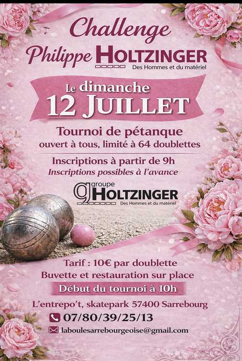 Concours de pétanque en Doublette - Sarrebourg