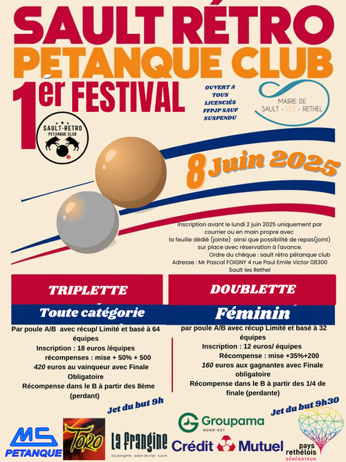 Concours de pétanque en Doublette - Sault-lès-Rethel