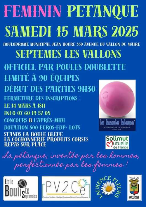 Concours de pétanque en Doublette - Départemental - Septèmes-les-Vallons