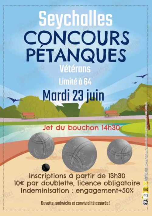 Concours de pétanque en Doublette - Départemental - SEYCHALLES