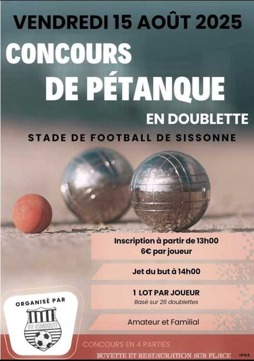 Concours de pétanque en Doublette - Sissonne