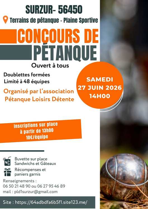 Concours de pétanque en Doublette - Surzur