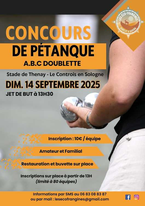 Concours de pétanque en Doublette - Thenay