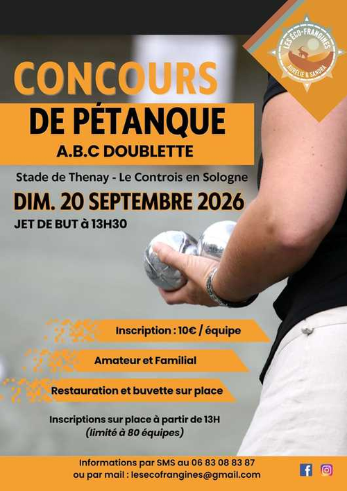 Concours de pétanque en Doublette - Thenay