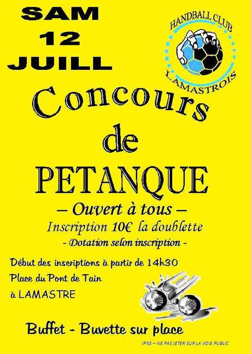 Concours de pétanque en Triplette Mixte - Toulouse