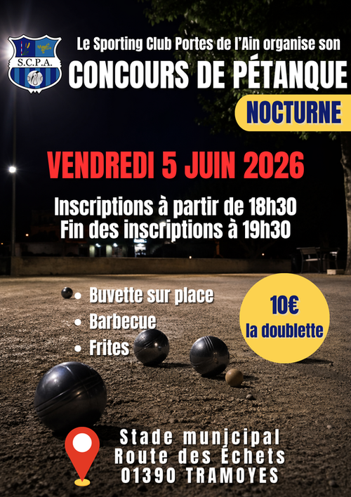 Concours de pétanque en Doublette - Tramoyes