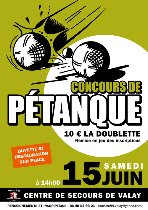 Concours de pétanque en Doublette - Valay