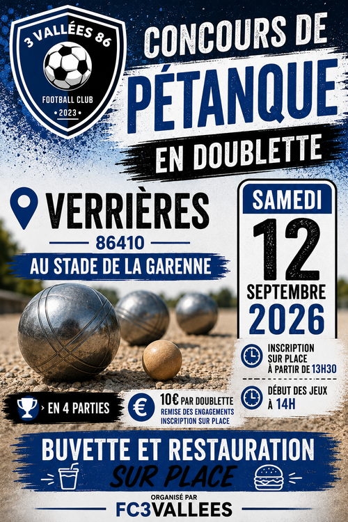Concours de pétanque en Doublette - Verrières