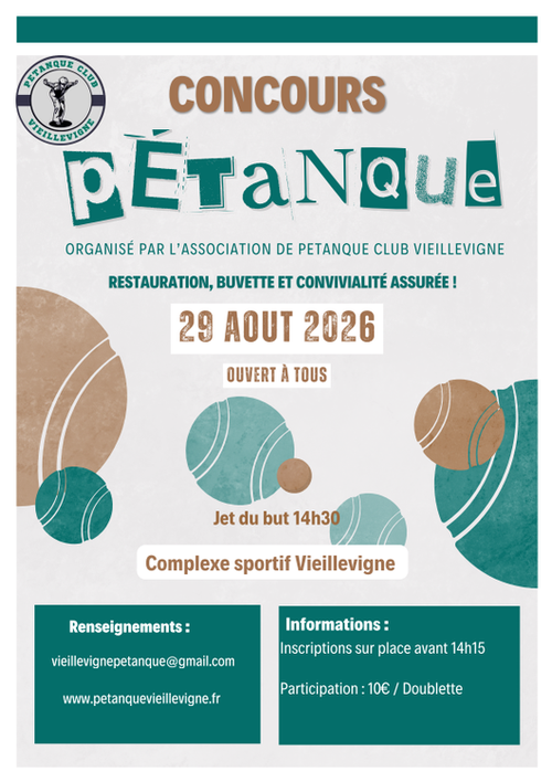 Concours de pétanque en Doublette - Vieillevigne