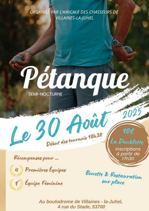 Concours de pétanque en Doublette - Villaines-la-Juhel