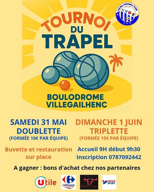 Concours de pétanque en Triplette - Villegailhenc
