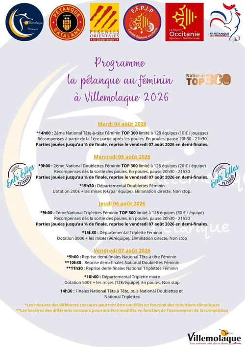 Concours de pétanque en Triplette Mixte - Départemental - VILLEMOLAQUE PETANQUE