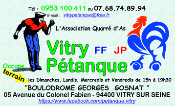 Terrain de pétanque du club Quarré d’As Vitry Pétanque  - Vitry-sur-Seine