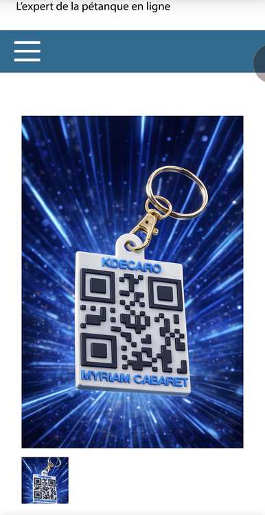 porte clés QR code - Actualité du club de pétanque CRAB PETANQUE