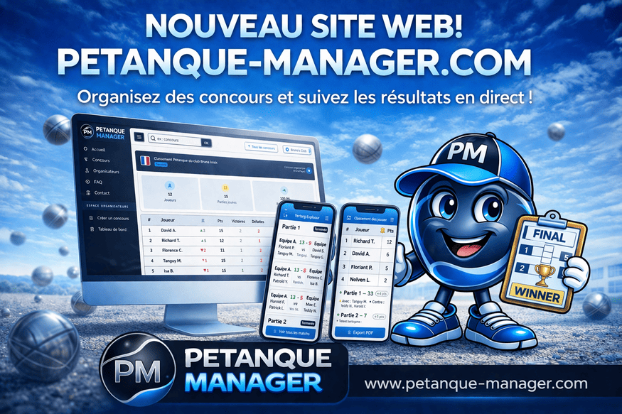 🎉 Petanque Manager : Organiser vos concours de pétanque en toute simplicité - Actualité Pétanque Génération