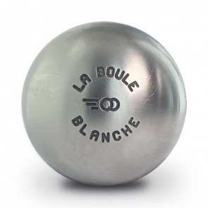 Boule de pétanque - La boule blanche Inox Lisse