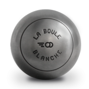 Boule de pétanque - La boule blanche Inox Striée