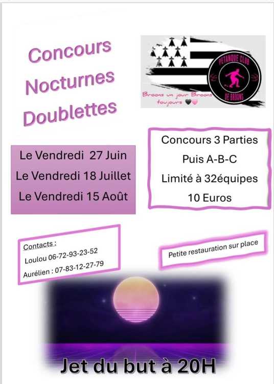Concours de pétanque Ouvert à tous - Broons