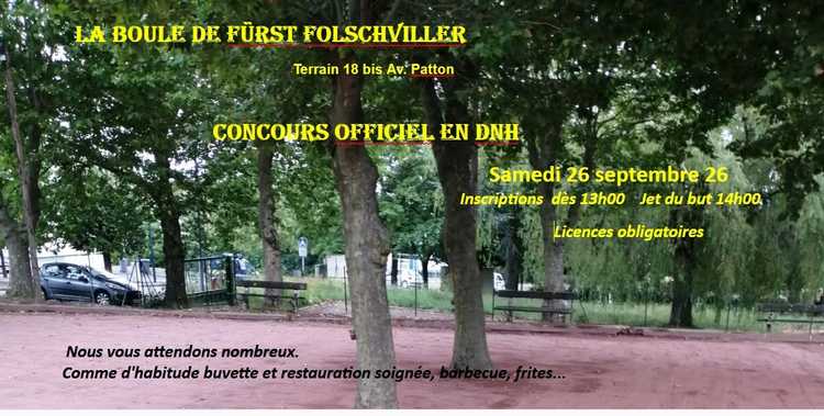 Concours en Doublette le 26 septembre 2026 - Lieu à définir (57) - 00000