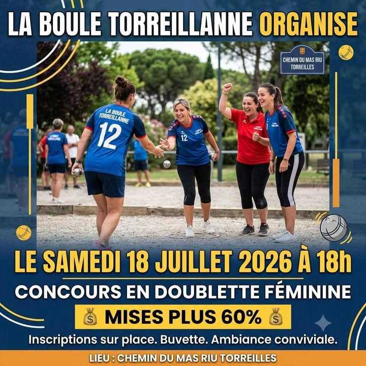 Concours en Doublette le 18 juillet 2026 - Lieu à définir (66) - 00000