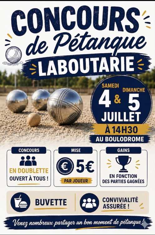Concours de pétanque Ouvert à tous - Laboutarie