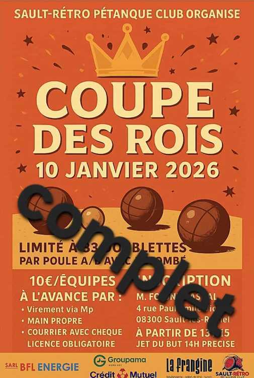 Concours de pétanque Officiel - Lieu à définir (08)
