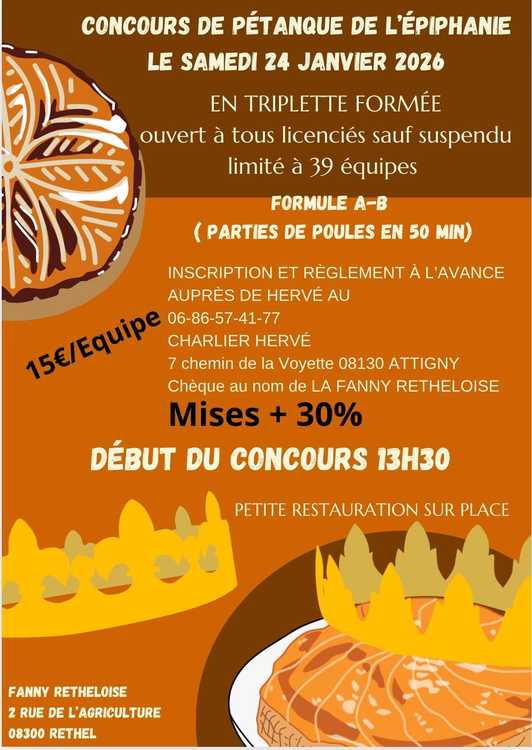 Concours de pétanque Officiel - Lieu à définir (08)