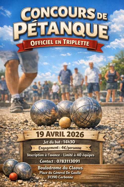 Concours de pétanque Officiel - Lieu à définir (31)