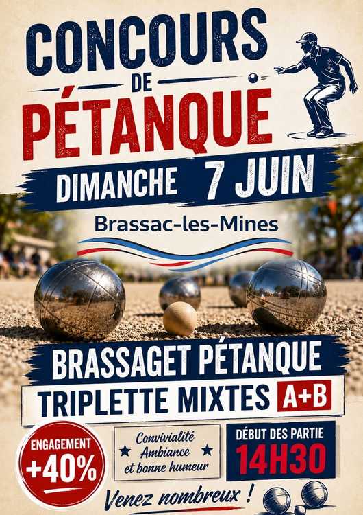Concours de pétanque Officiel - Lieu à définir (63)