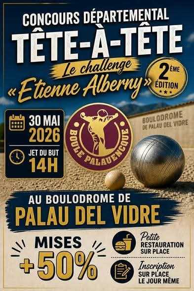 Concours en Tête à tête le 30 mai 2026 - Lieu à définir (66) - 00000