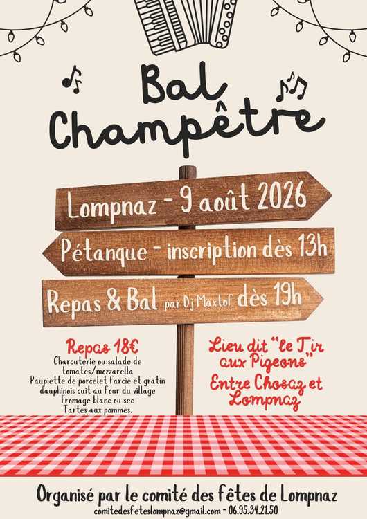 Concours en Doublette le 9 août 2026 - Lompnas - 01680