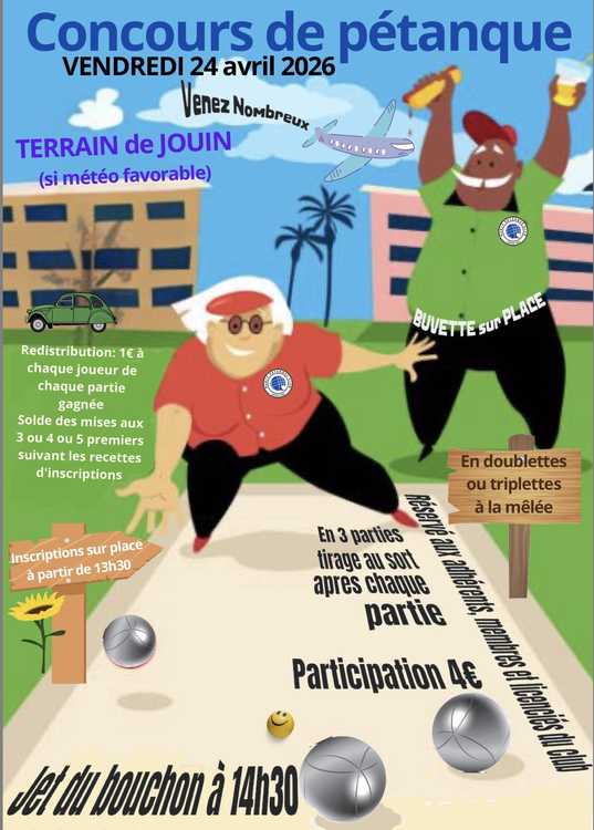 Concours de pétanque Ouvert à tous - Marly