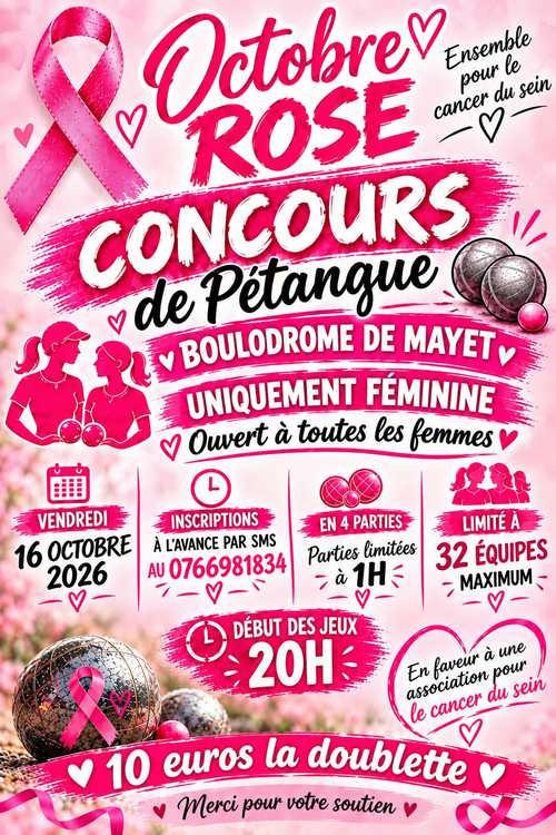 Concours de pétanque Ouvert à tous - Mayet
