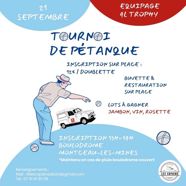 Concours de pétanque Ouvert à tous - Montceau-les-Mines