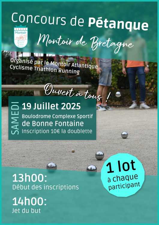 Concours en Doublette le 19 juillet 2025 - Montoir-de-Bretagne - 44550