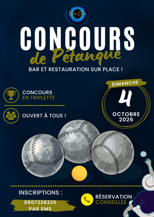 Concours en Triplette le 4 octobre 2026 - Montrond-les-Bains - 42210