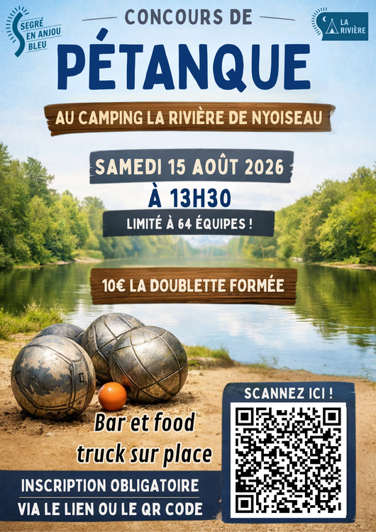 Concours en Doublette le 15 août 2026 - Nyoiseau - 49500
