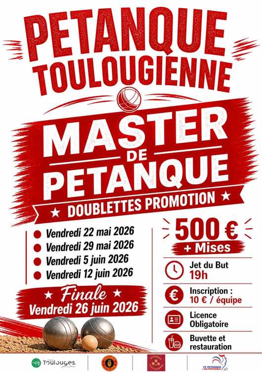 Concours en Doublette le 5 juin 2026 - Lieu à définir (66) - 00000