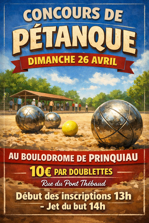Concours de pétanque Ouvert à tous - Prinquiau